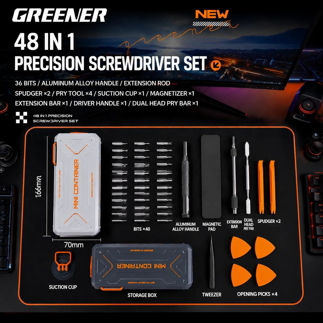 complete-48-in-1-electronics-repair-tool-kit-with-bits-opening-tools-and-storage-case
