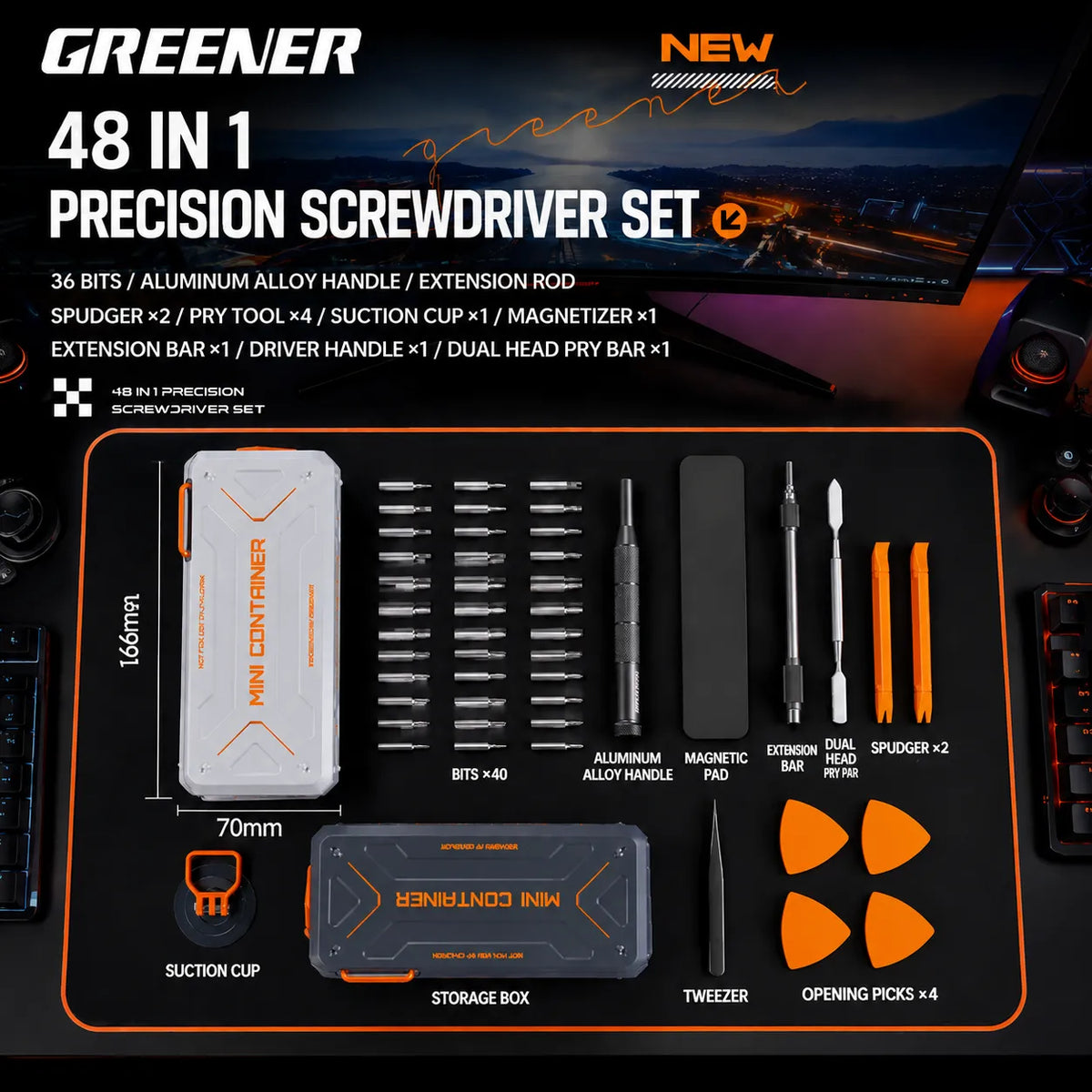 complete-48-in-1-electronics-repair-tool-kit-with-bits-opening-tools-and-storage-case