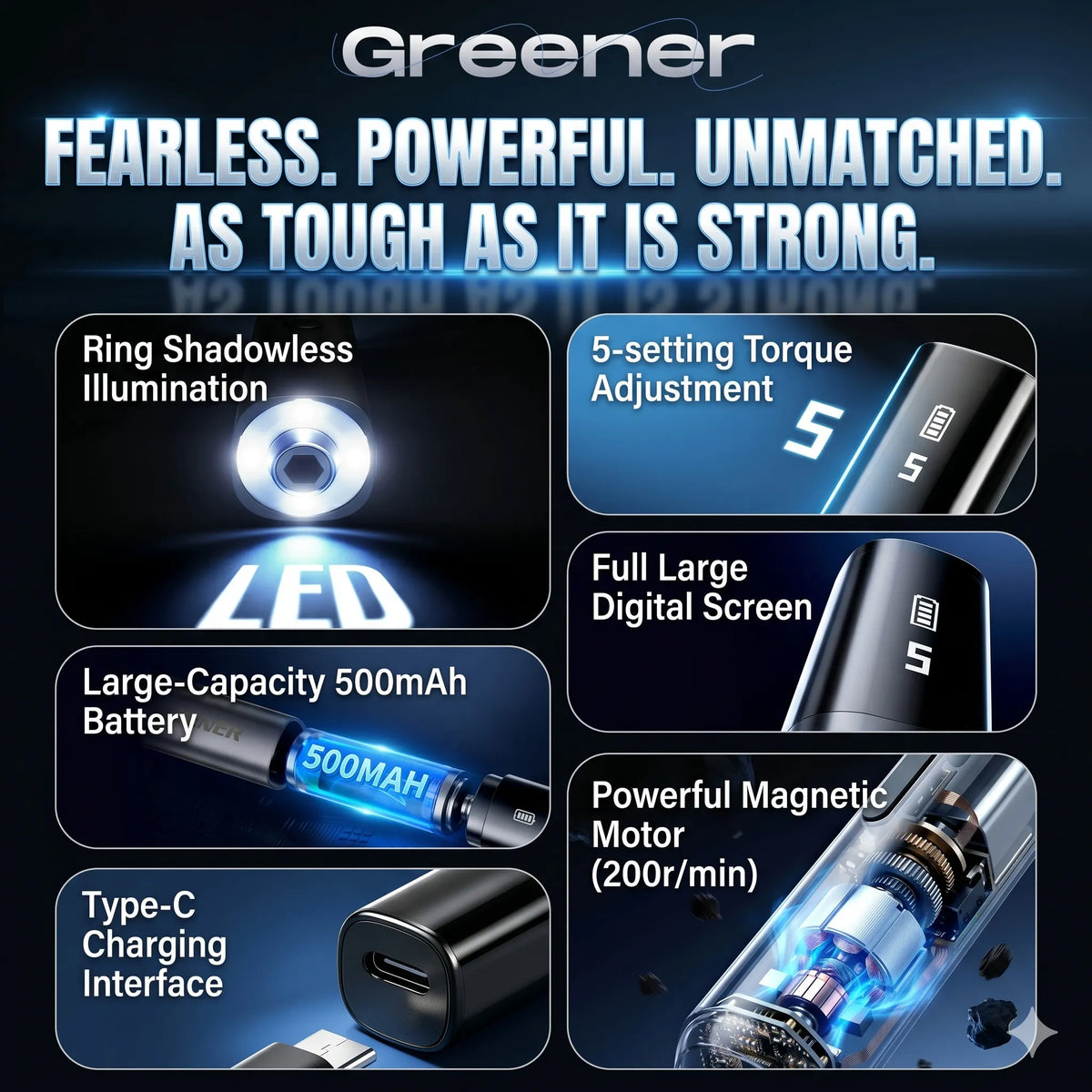 Powerful-Cordless-Screwdriver-Featuring-Shadowless-LED-And-Type-C-Fast-Charging