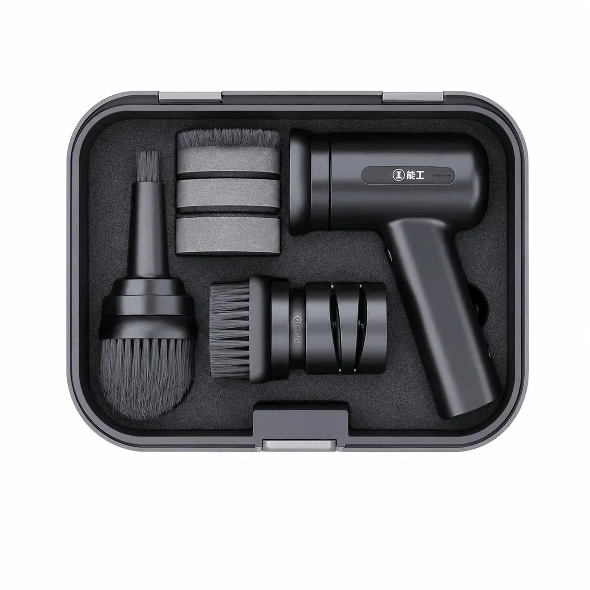 electric cleaning brush tool set with interchangeable brush heads for home kitchen bathroom and household cleaning tasks
