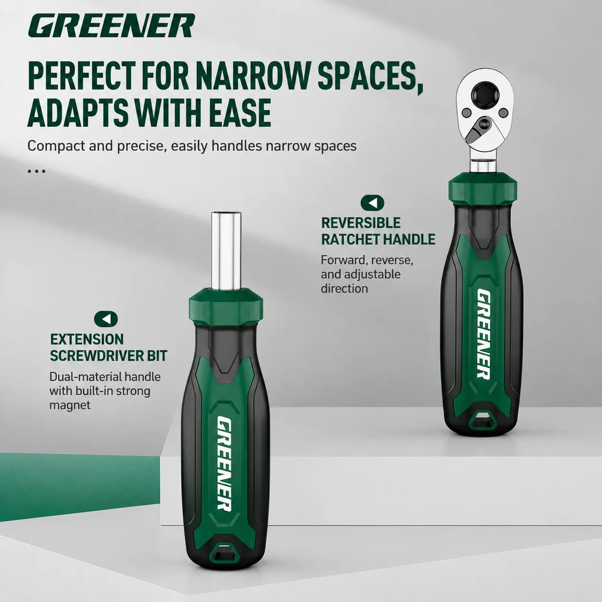 greener-compact-reversible-ratchet-screwdriver-for-tight-spaces