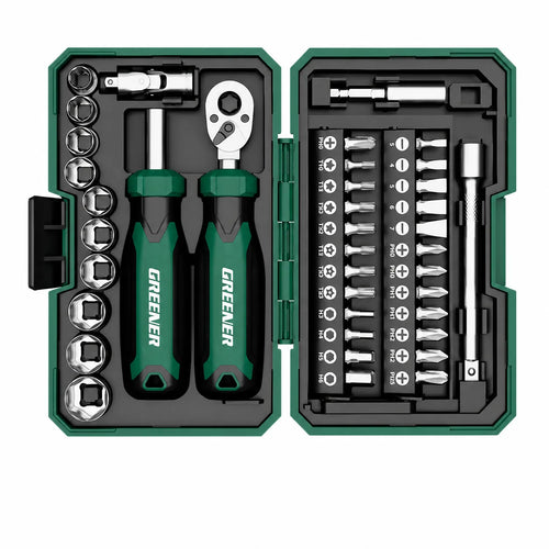 greener-open-40-piece-tool-kit-with-ratchet-bits-and-sockets
