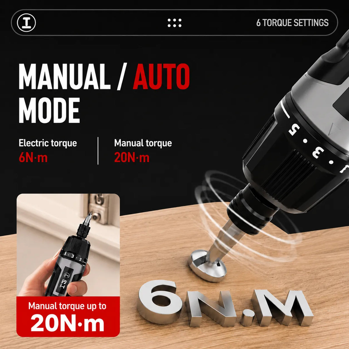 lightweight 285g portable electric screwdriver one hand grip
