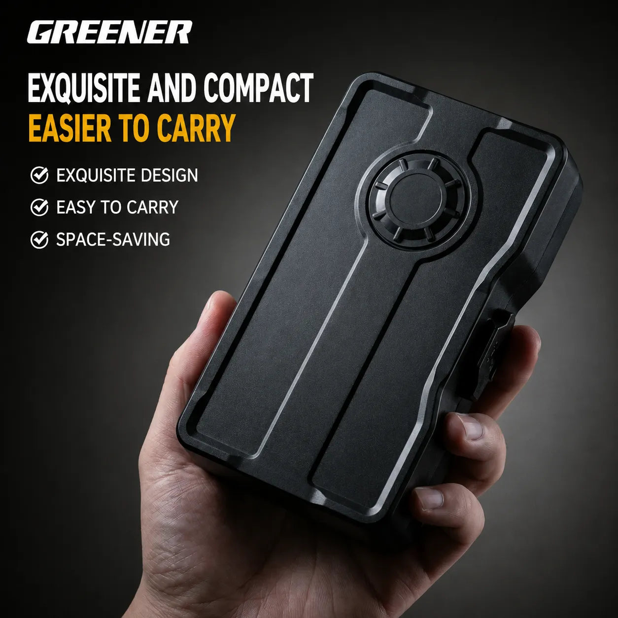 MOQWAIG compact portable ratchet screwdriver case with space-saving design, easy-carry storage, and durable black exterior