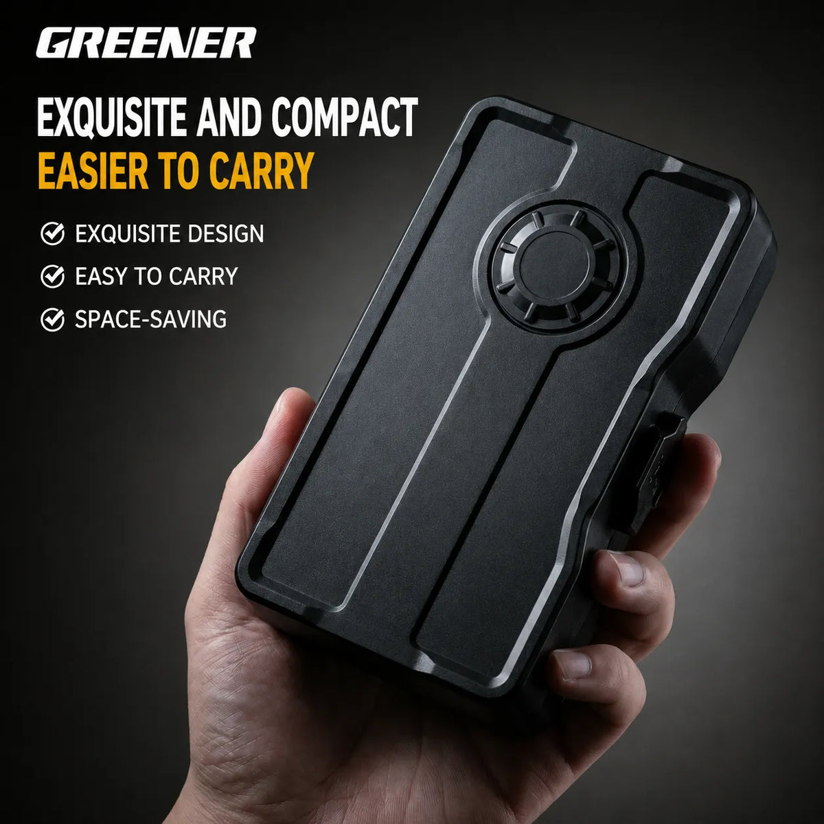 MOQWAIG compact portable ratchet screwdriver case with space-saving design, easy-carry storage, and durable black exterior