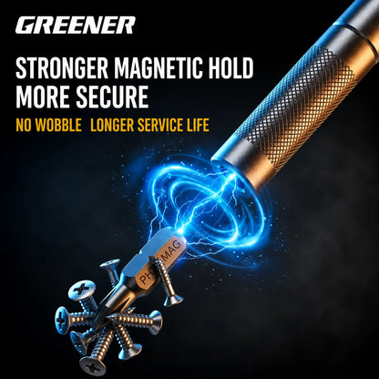 MOQWAIG screwdriver bit holder with stronger magnetic hold, secure attachment, no wobble, and longer service life