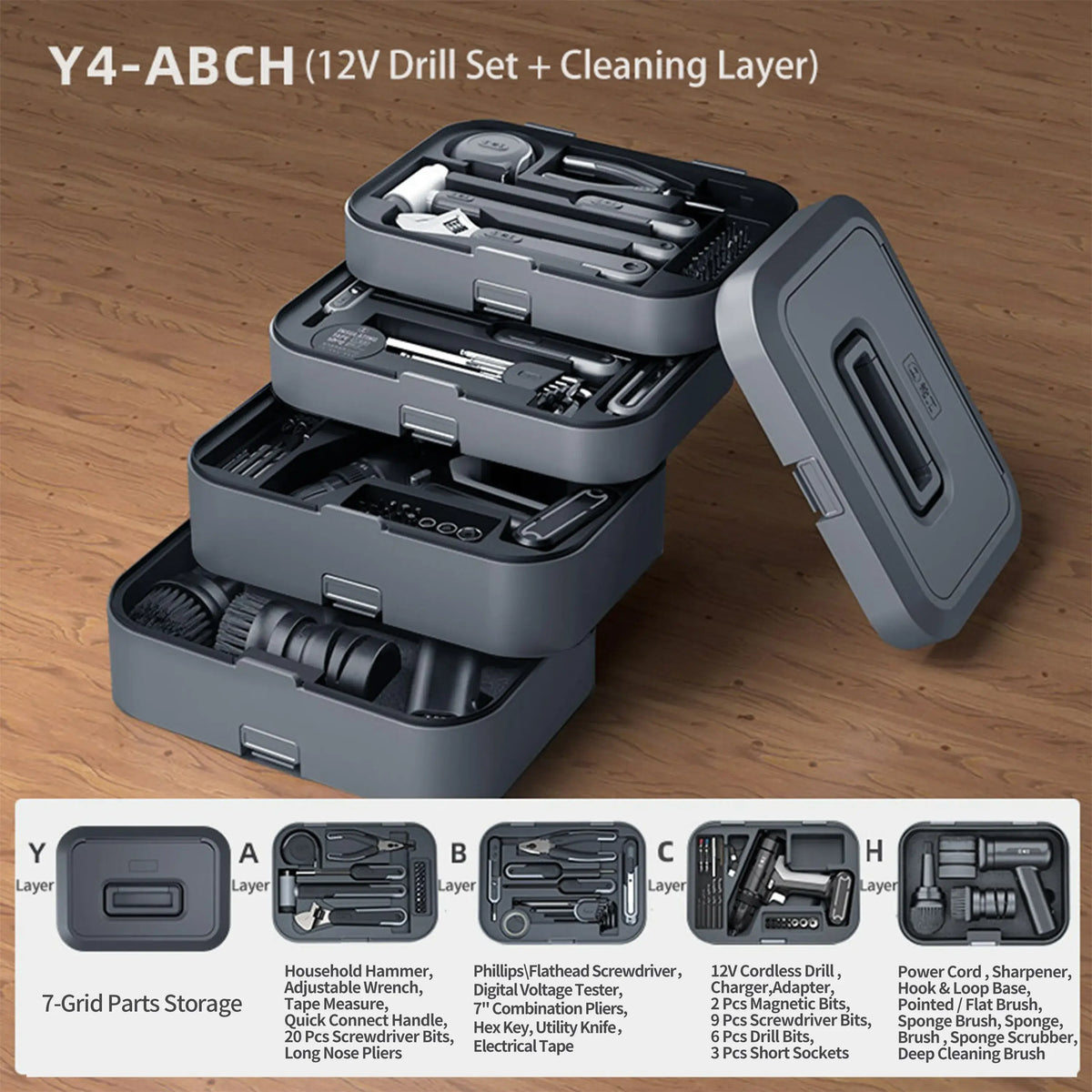 cordless-drill-toolbox-cleaning-layer-home-maintenance-kit