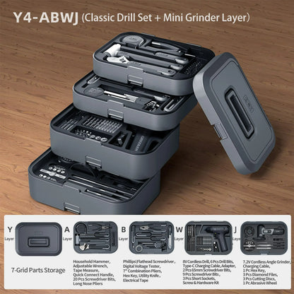 household-repair-toolbox-mini-grinder-cordless-drill-set