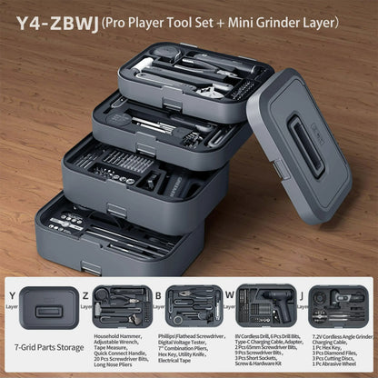 premium-toolbox-cordless-drill-mini-grinder-home-repair